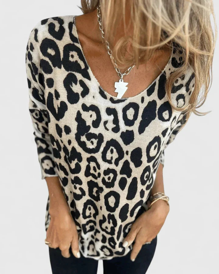Camillia | Leopard Print Mesh Top
