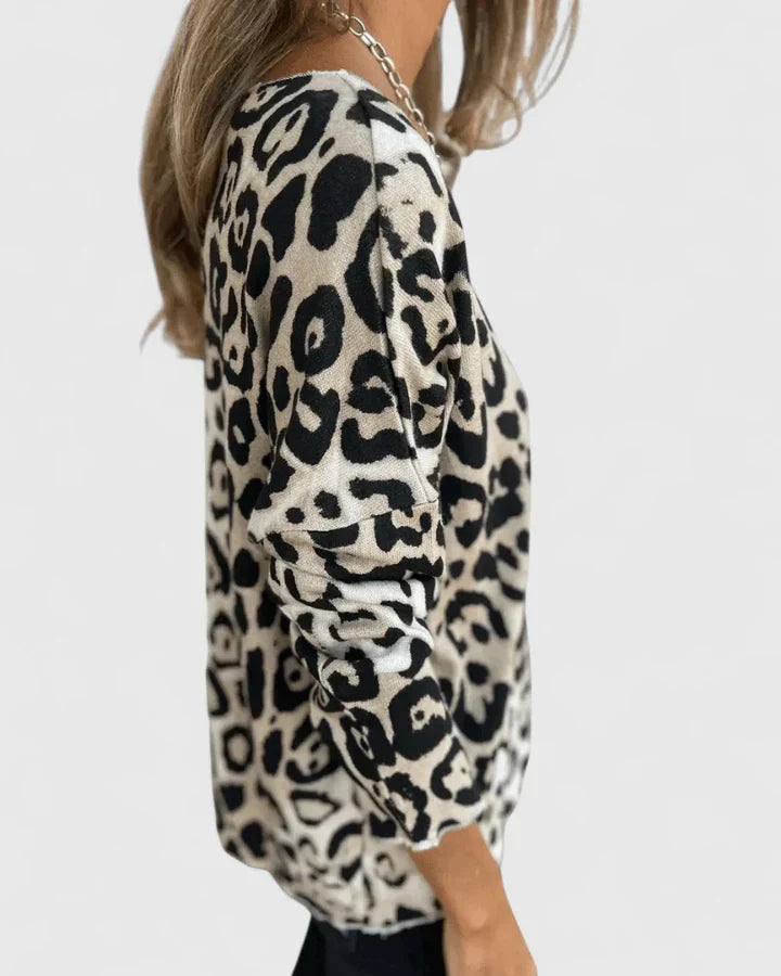 Camillia | Leopard Print Mesh Top