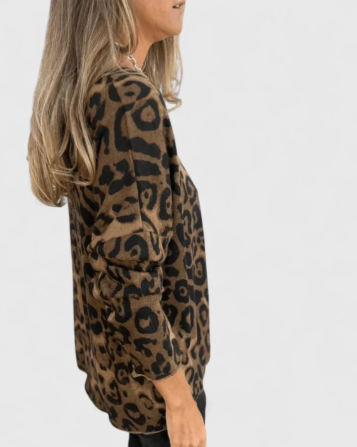 Camillia | Leopard Print Mesh Top