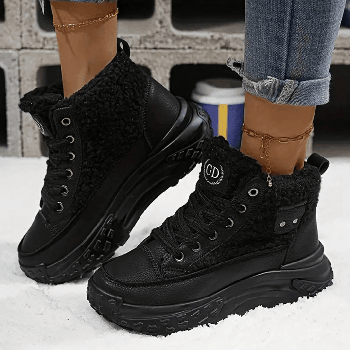 Allyson | High Top Lace-Up Platform Boots