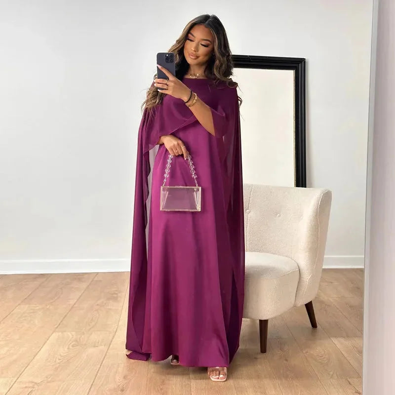 Oona | Cape Detail Maxi Dress