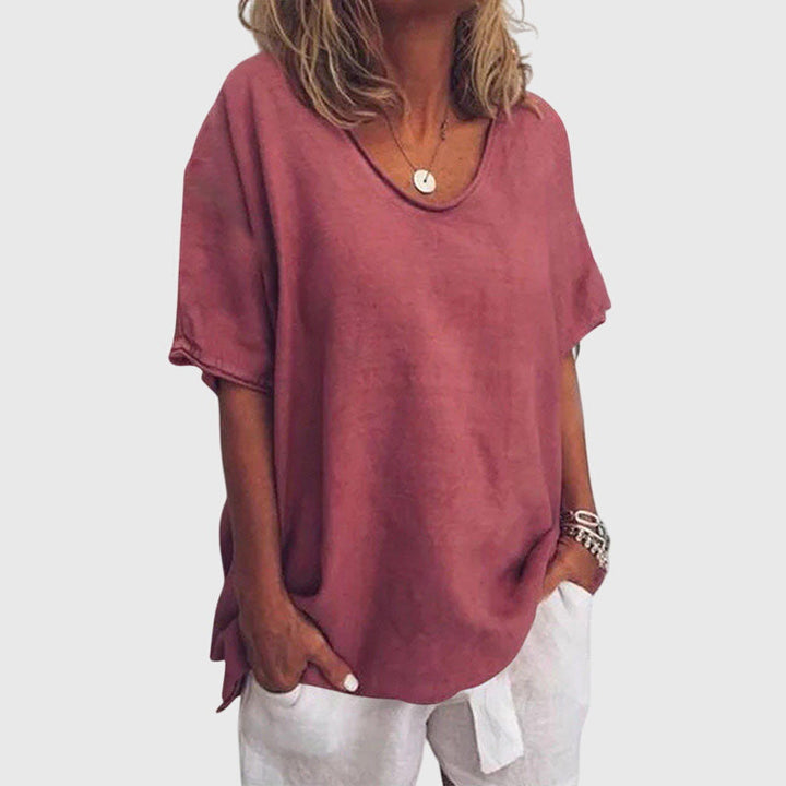 Aya | Relaxed Fit Summer Top with Short Sleeves