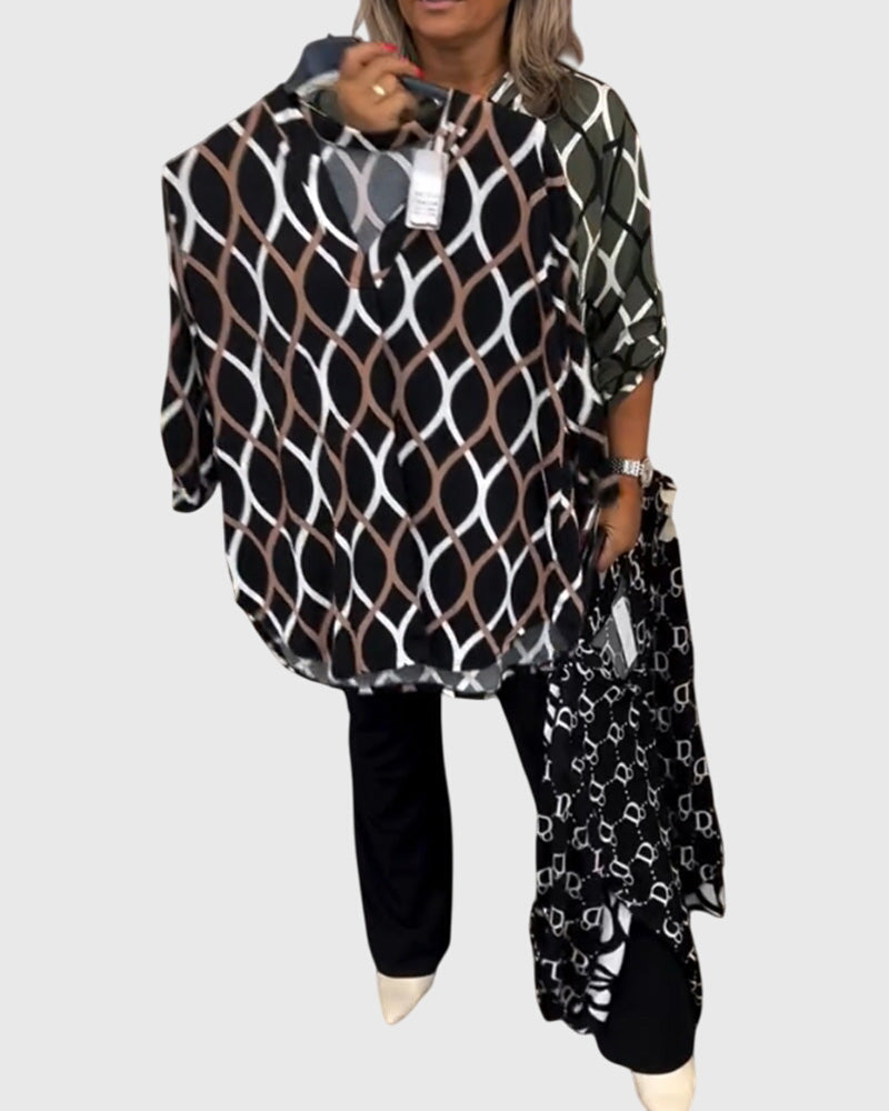 Beverly | Casual Geometric Blouse