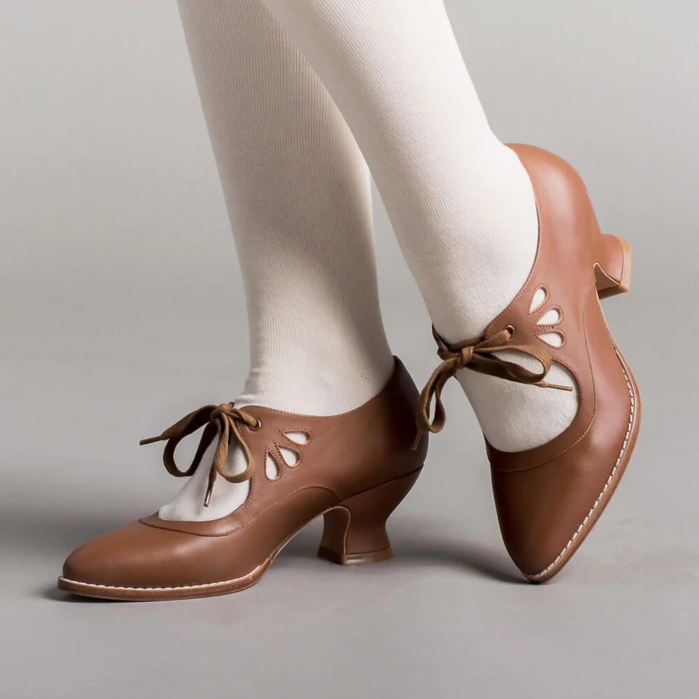 Suzanne | Lace-Up Vintage Mary Jane Heels
