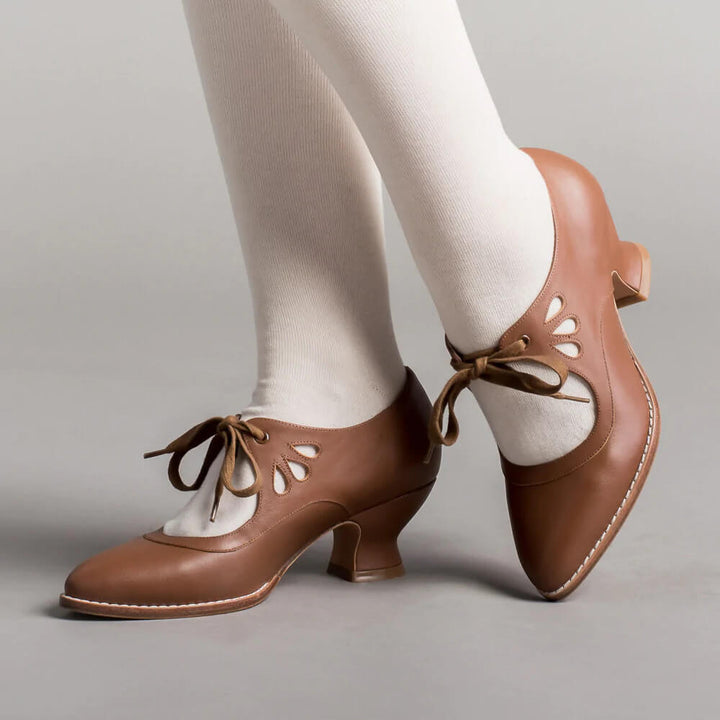 Suzanne | Lace-Up Vintage Mary Jane Heels