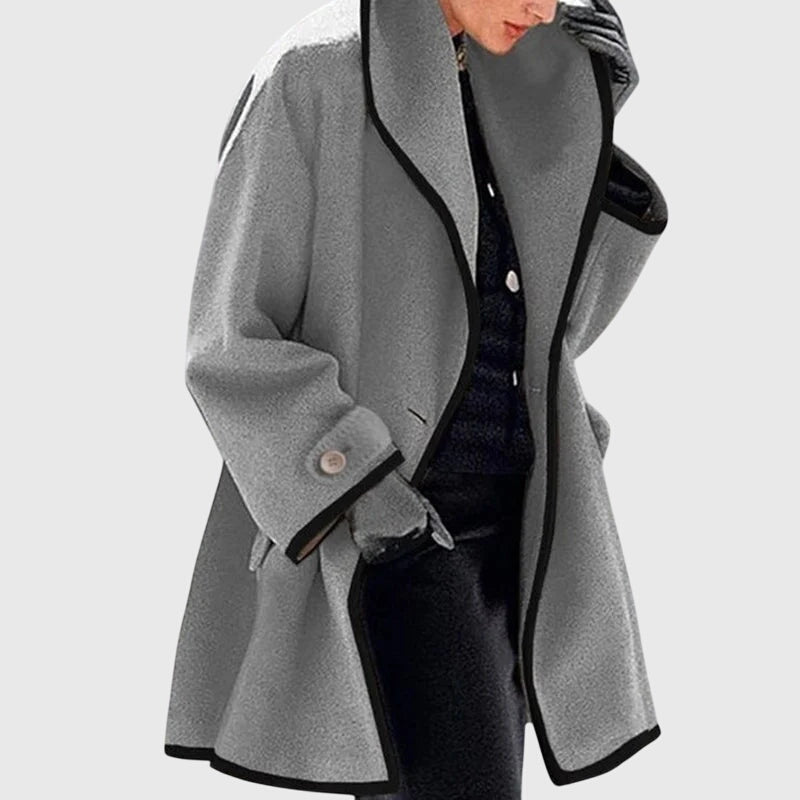 Phoebe | Lapel Collar Fleece Jacket with Buttons