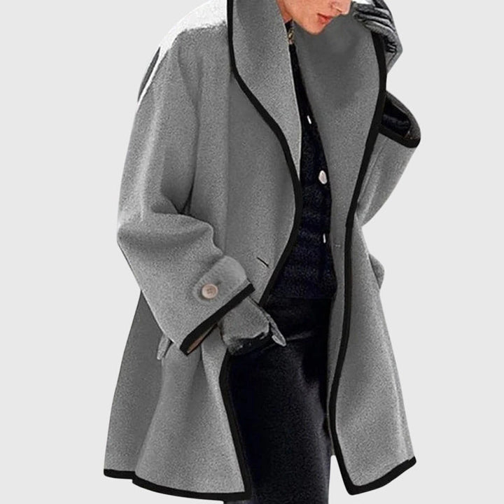Phoebe | Lapel Collar Fleece Jacket with Buttons