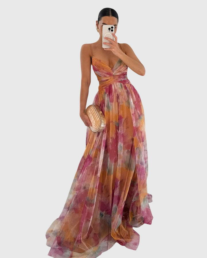 Alli | Floral Maxi Strap Dress