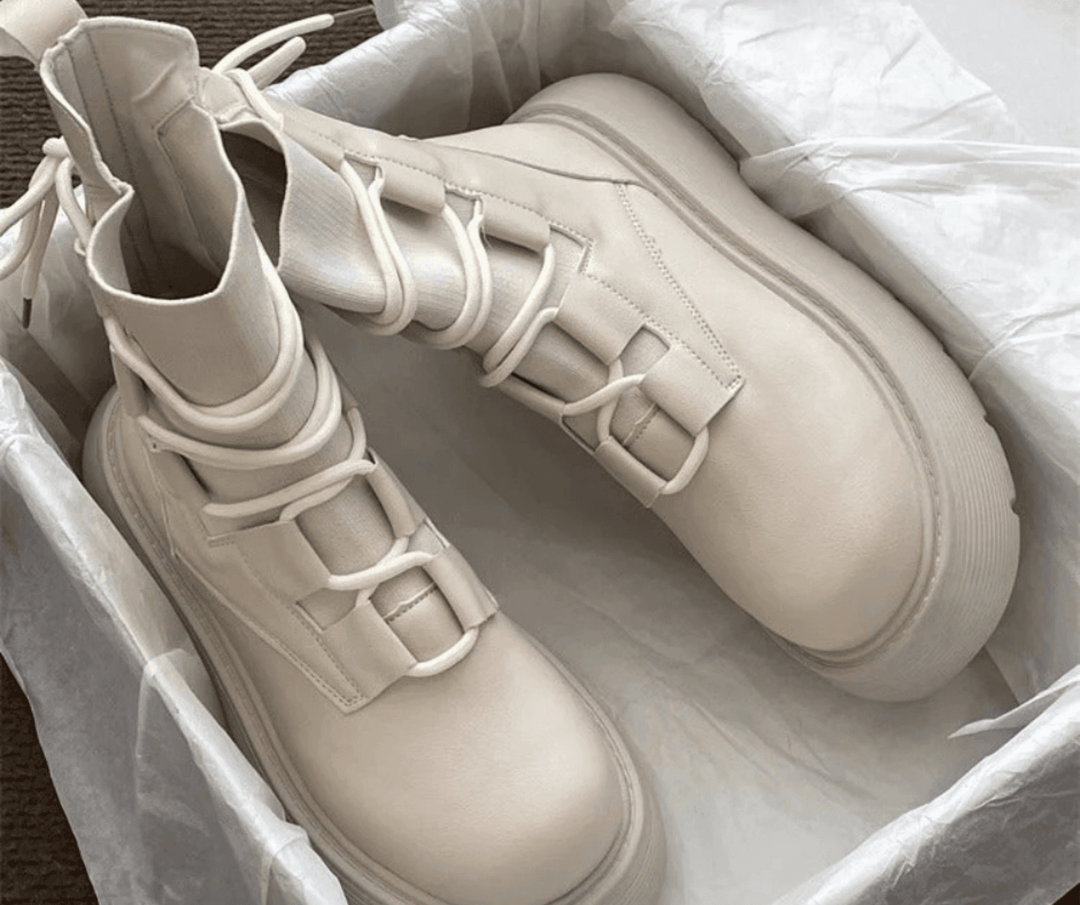 Juliane | Lace-Up Platform Ankle Boots with Chunky Sole
