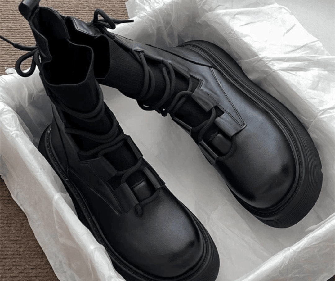Juliane | Lace-Up Platform Ankle Boots with Chunky Sole