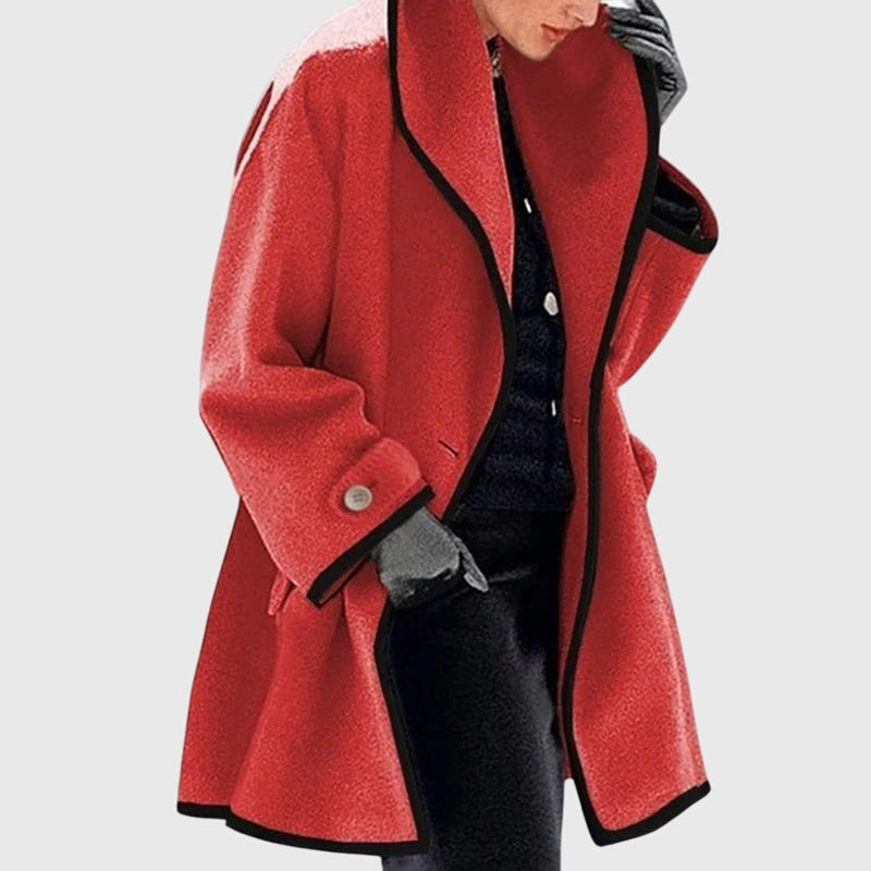 Phoebe | Lapel Collar Fleece Jacket with Buttons