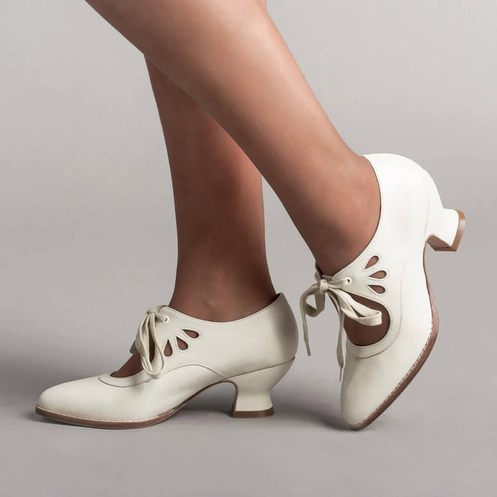 Suzanne | Lace-Up Vintage Mary Jane Heels
