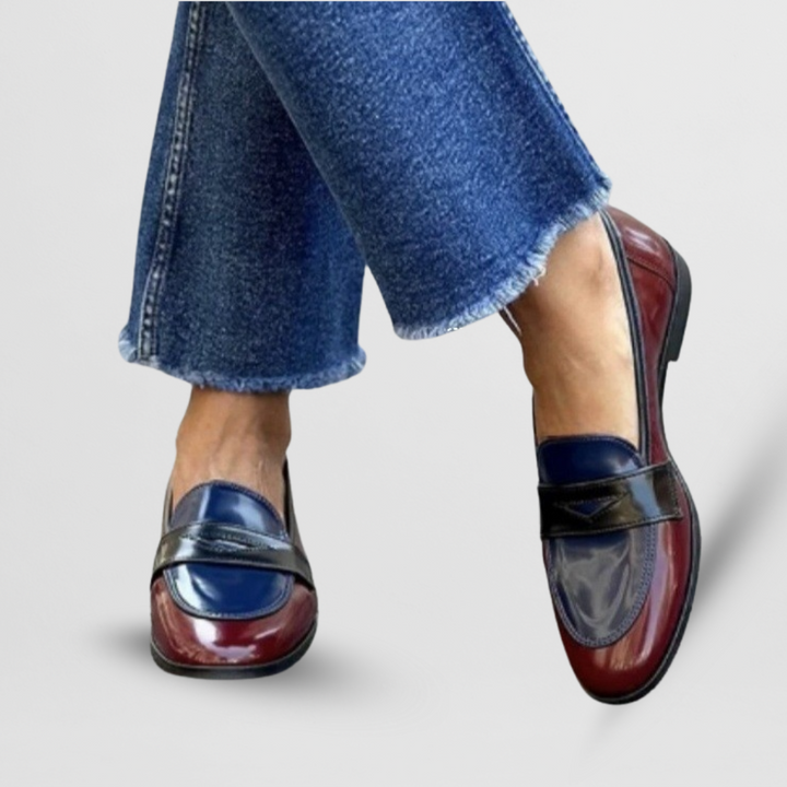 Maria | Two-Tone Penny Loafers Slip-On