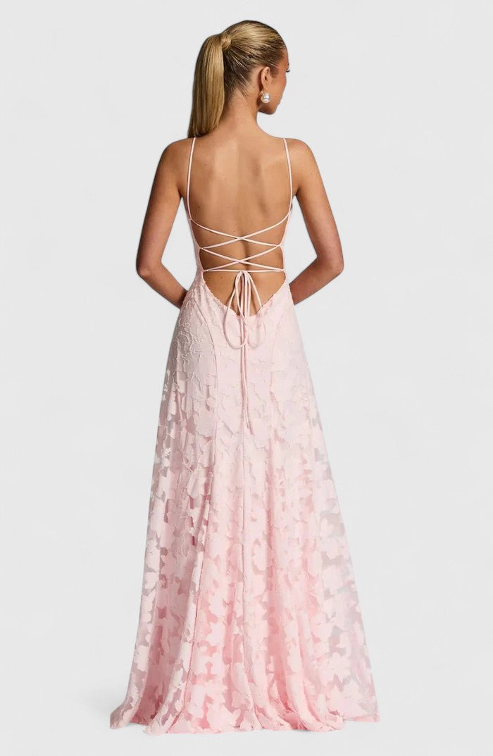 Genevra | Floral Cowl Neck Empire Waist Maxi Dress