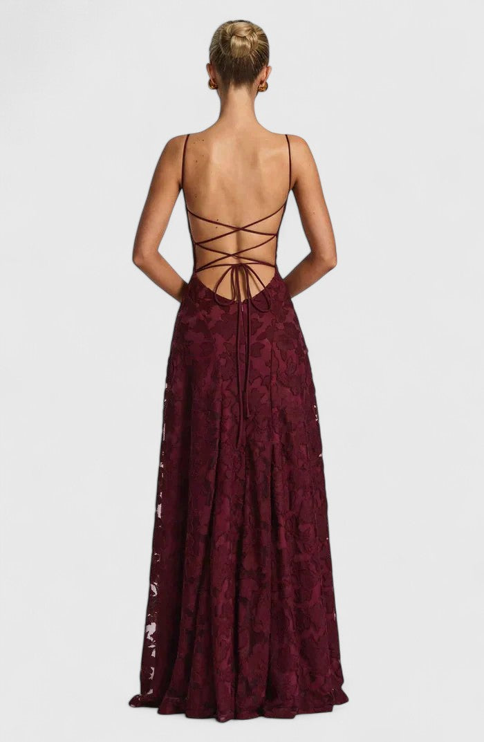 Genevra | Floral Cowl Neck Empire Waist Maxi Dress