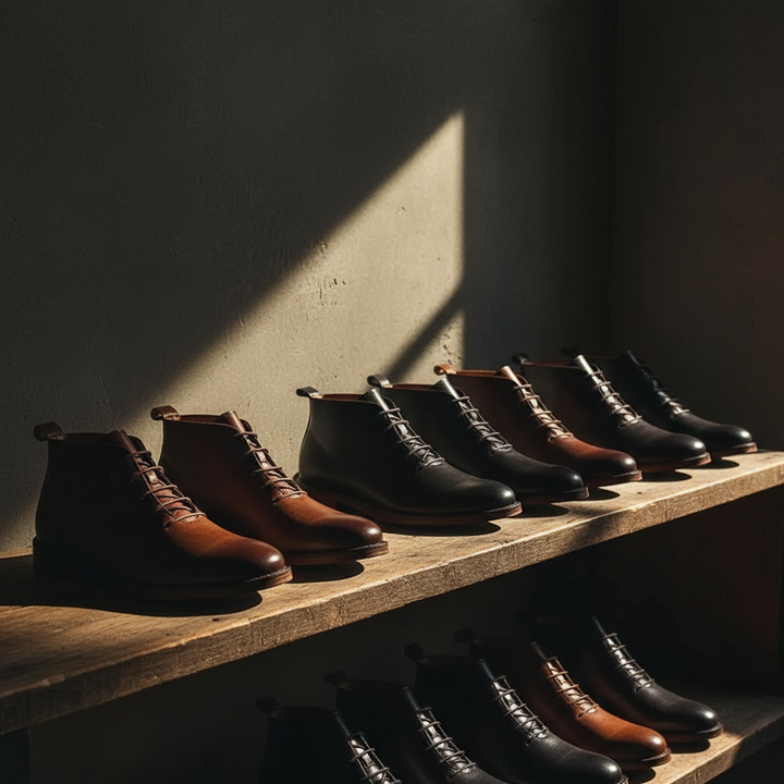 Barry | Minimal Lace-Up Ankle Boots