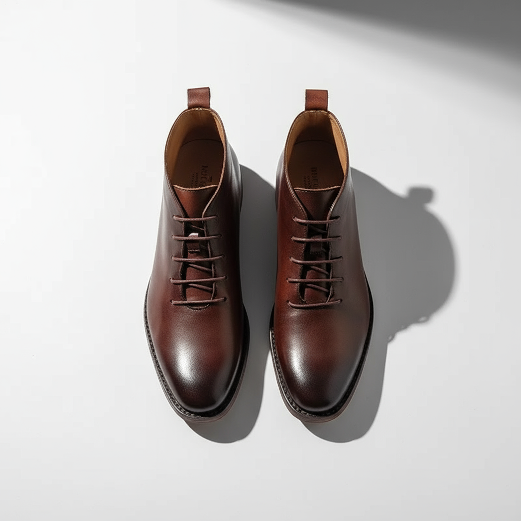 Barry | Minimal Lace-Up Ankle Boots