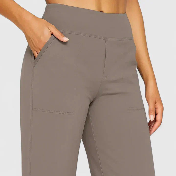 Lindsay | High Waist Wide Leg Pants with Pockets