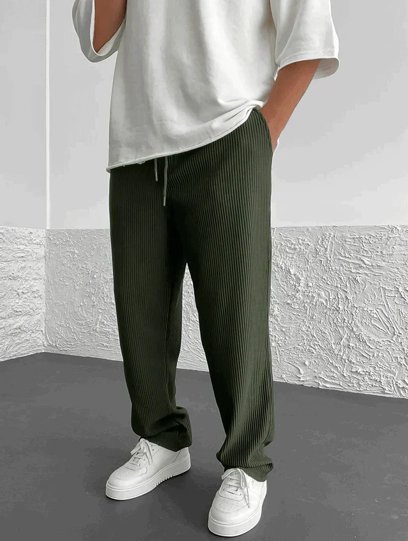 Alex | Vertical Stripe Wide Lounge Pants