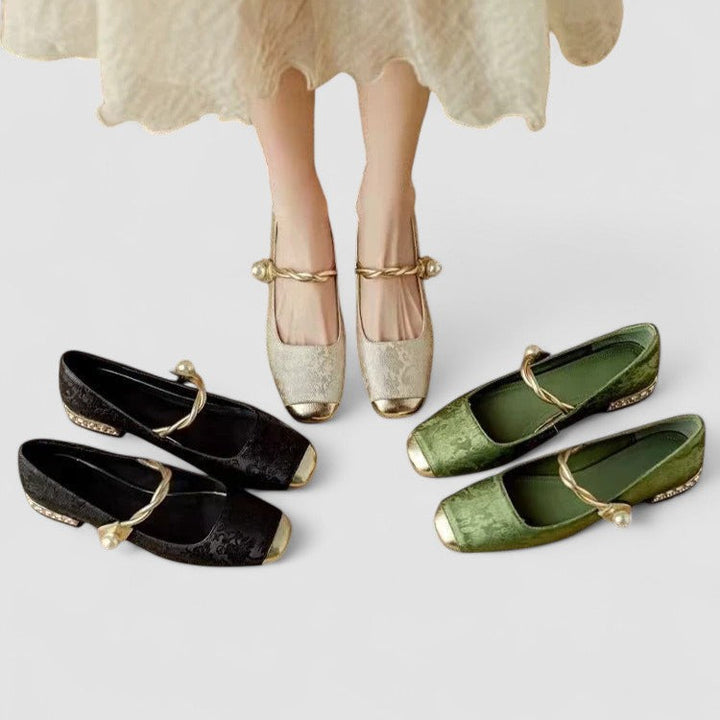 Marella | Embellished Heel Mary Jane Shoes