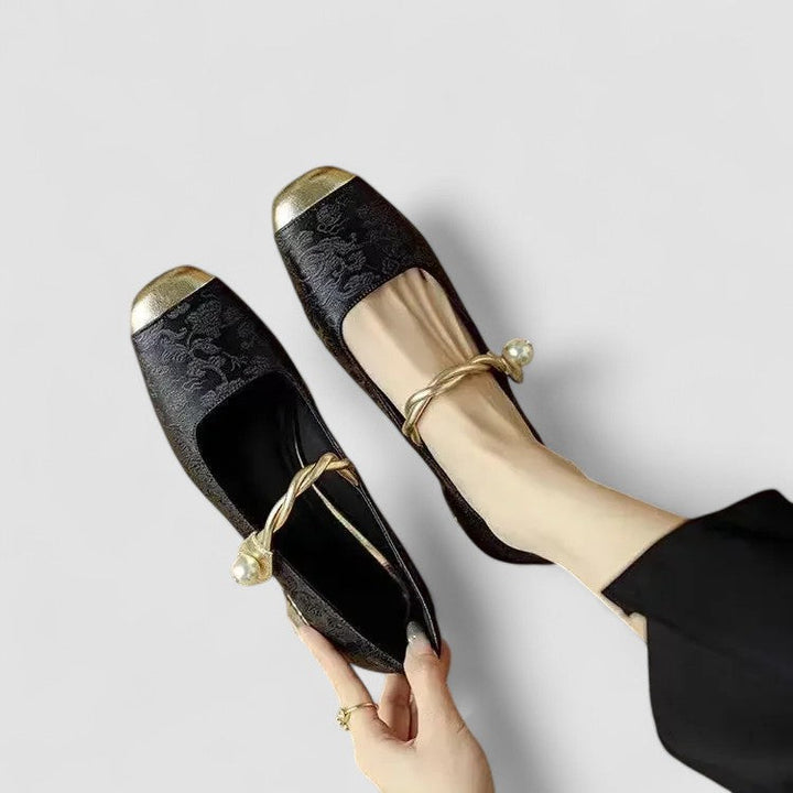 Marella | Embellished Heel Mary Jane Shoes