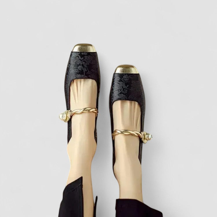 Marella | Embellished Heel Mary Jane Shoes