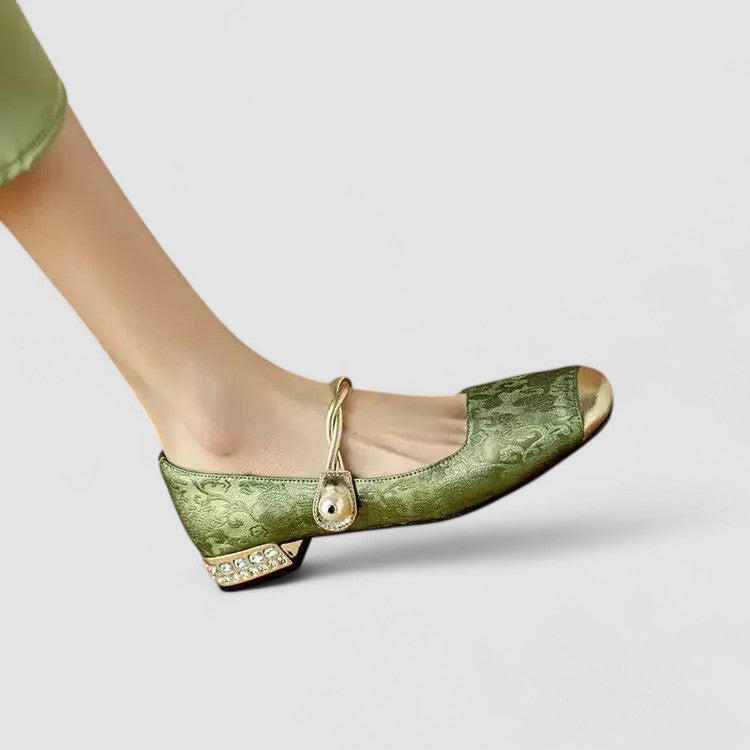 Marella | Embellished Heel Mary Jane Shoes