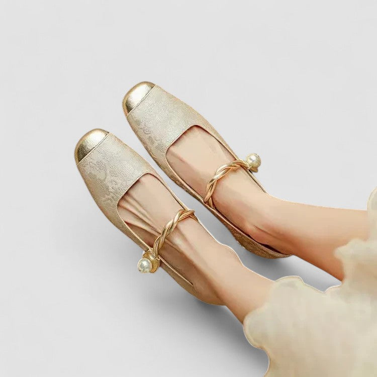 Marella | Embellished Heel Mary Jane Shoes