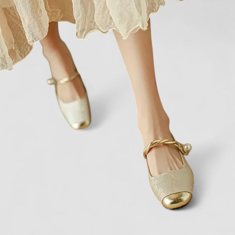 Marella | Embellished Heel Mary Jane Shoes