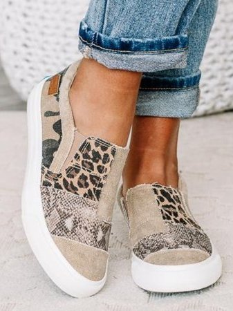 Jaz | Mixed Animal Print Slip On Sneakers