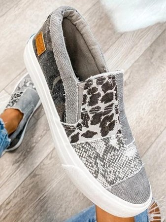 Jaz | Mixed Animal Print Slip On Sneakers