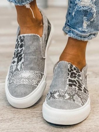 Jaz | Mixed Animal Print Slip On Sneakers