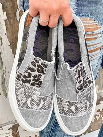 Jaz | Mixed Animal Print Slip On Sneakers