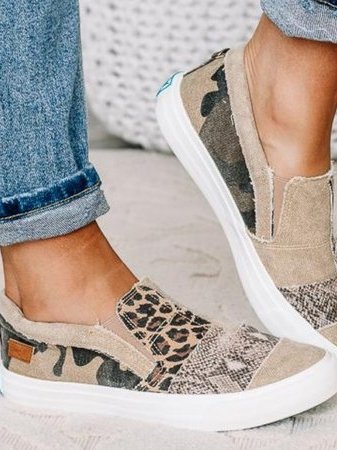 Jaz | Mixed Animal Print Slip On Sneakers