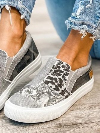 Jaz | Mixed Animal Print Slip On Sneakers
