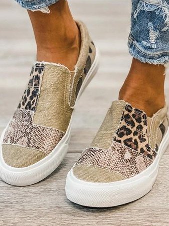 Jaz | Mixed Animal Print Slip On Sneakers