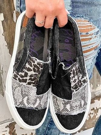 Jaz | Mixed Animal Print Slip On Sneakers