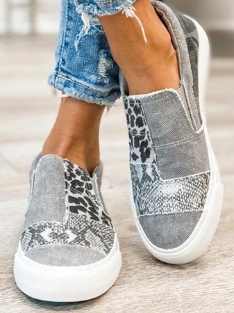 Jaz | Mixed Animal Print Slip On Sneakers