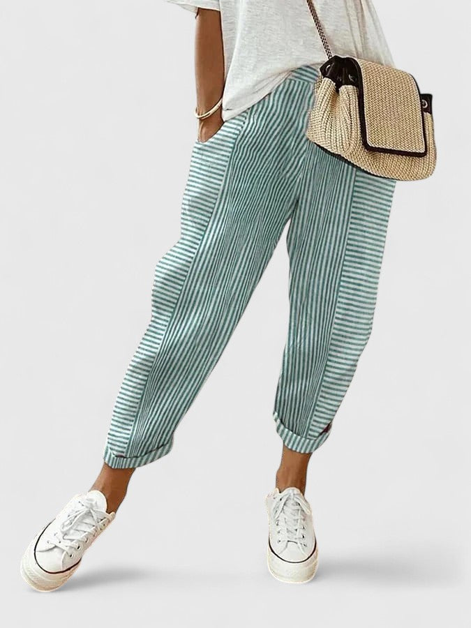 Hanna | Striped Pants with Pockets