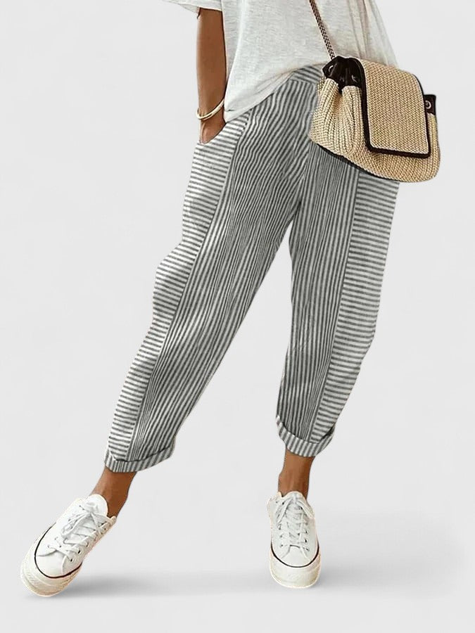 Hanna | Striped Pants with Pockets