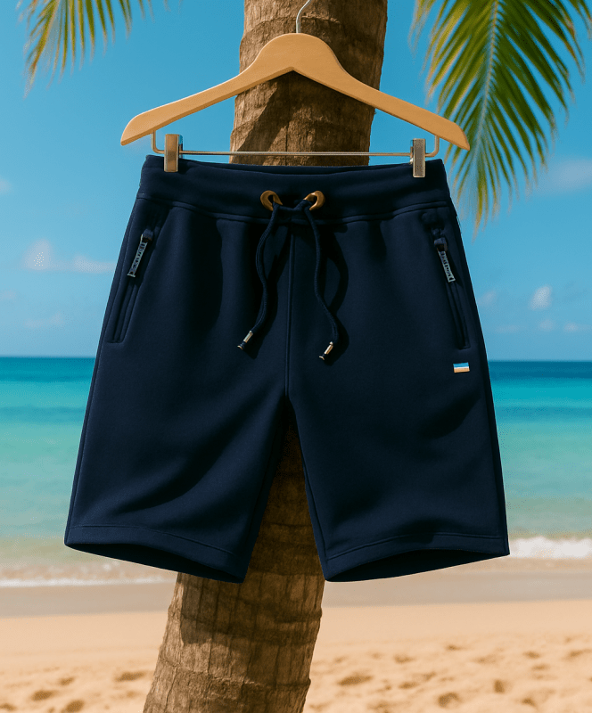 Reid | Elastic Waist Zip Pocket Shorts