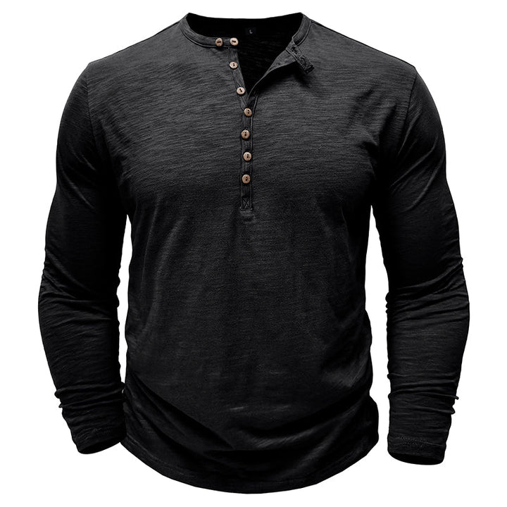 Brent | Classic Long-Sleeve Henley Shirt