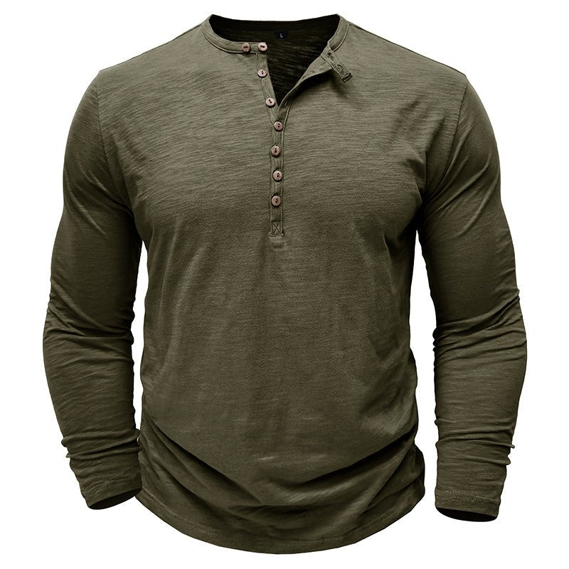 Brent | Classic Long-Sleeve Henley Shirt