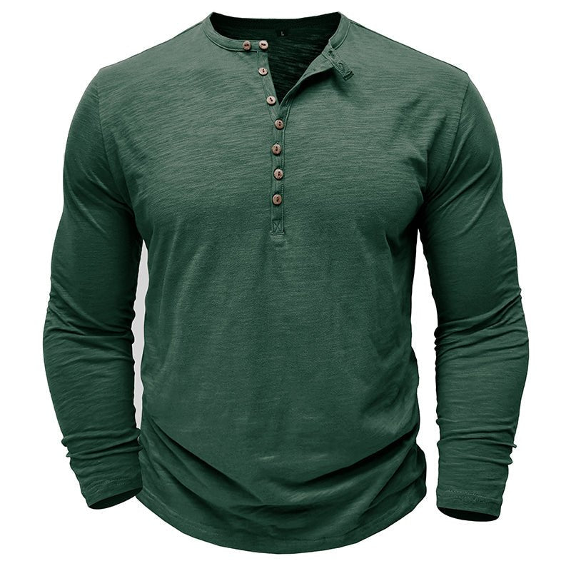 Brent | Classic Long-Sleeve Henley Shirt