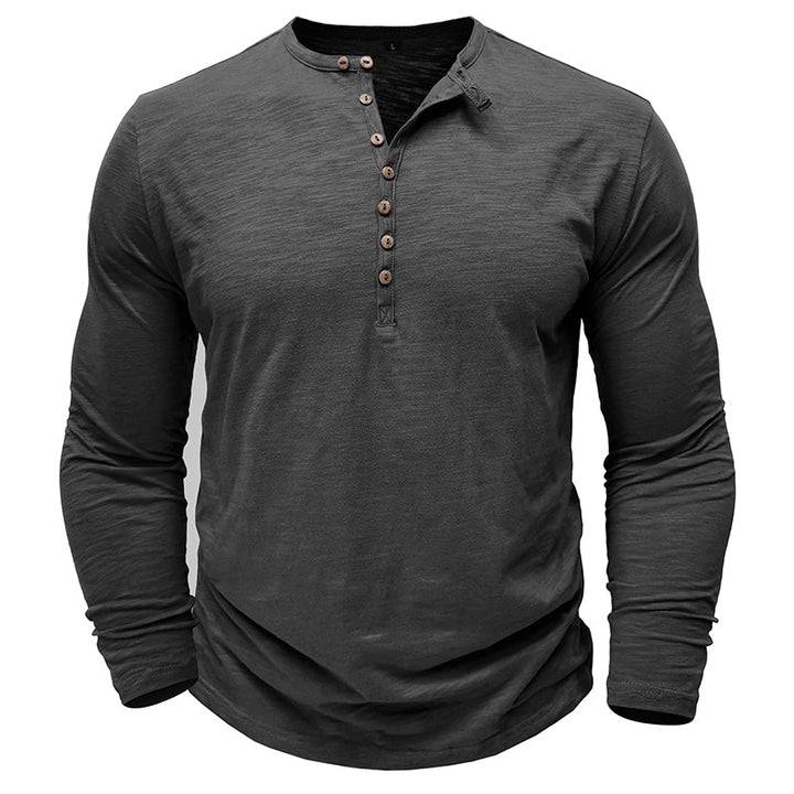Brent | Classic Long-Sleeve Henley Shirt