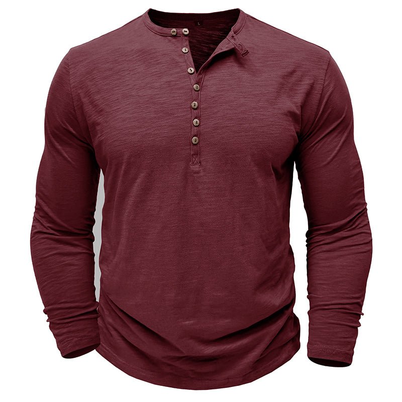 Brent | Classic Long-Sleeve Henley Shirt