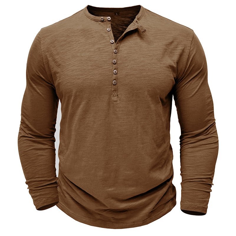 Brent | Classic Long-Sleeve Henley Shirt