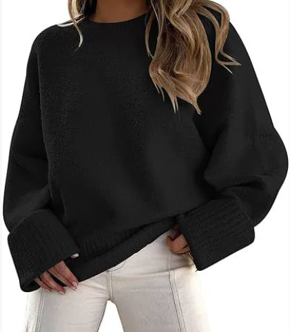 Dorinda | Relaxed Crew Neck Pullover Sweater