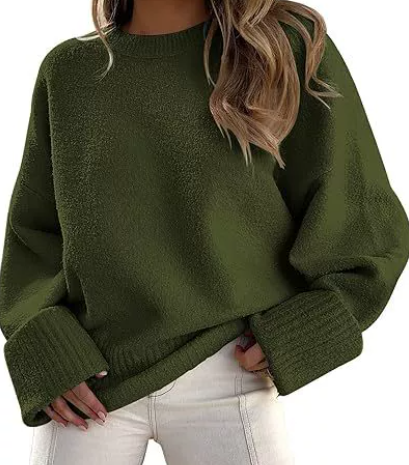 Dorinda | Relaxed Crew Neck Pullover Sweater