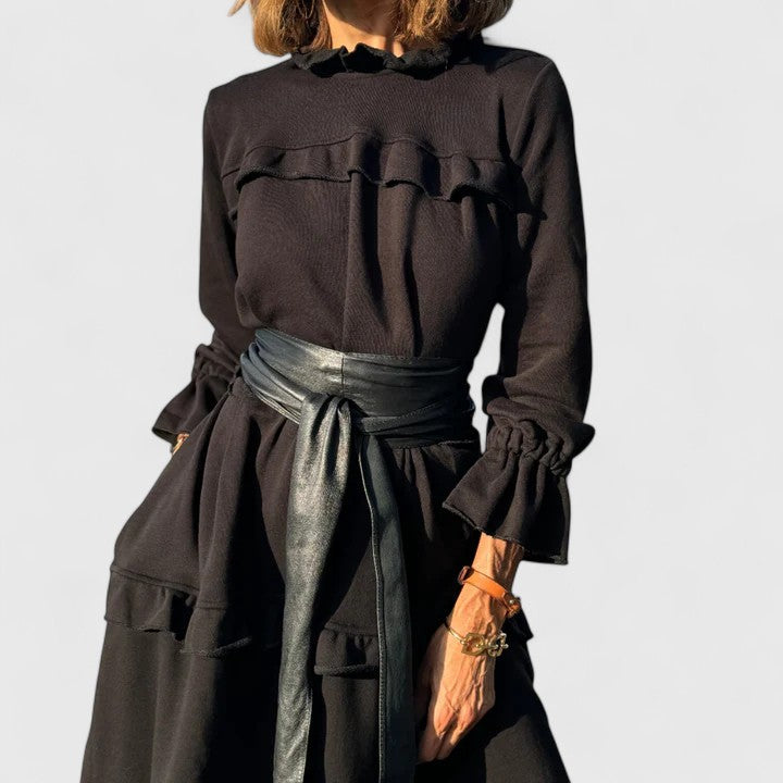 Petra | Layered Ruffle Midi Dress